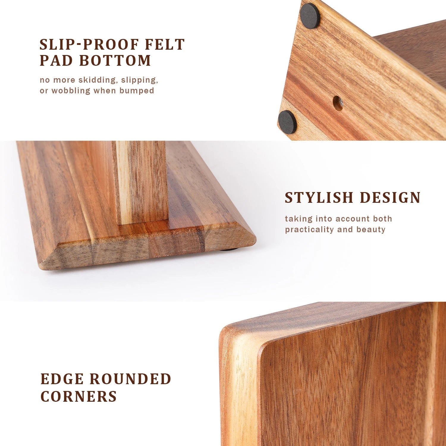 VAREON magnetic knife holder displaying multiple kitchen knives securely
