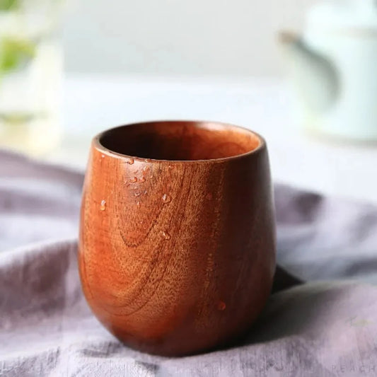 VAREON hand-carved wooden tea cup 100ml - natural grain

