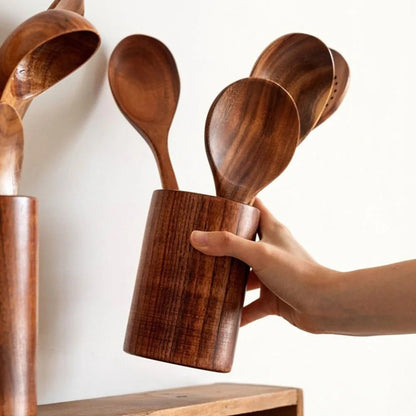 VAREON Kitchen Utensil Set – Teak Wood - Vareon