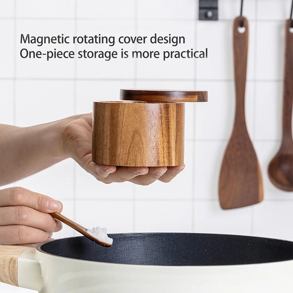 VAREON Salt Cellar – Acacia Wood - Vareon