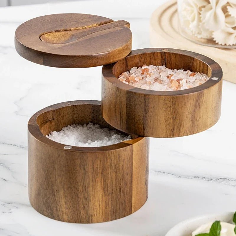 VAREON™ Salt Cellar — Solid Acacia Wood - Vareon