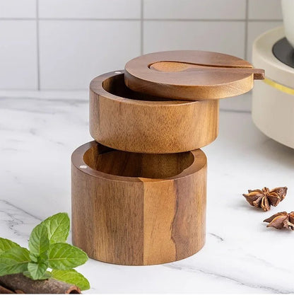VAREON™ Salt Cellar — Solid Acacia Wood - Vareon