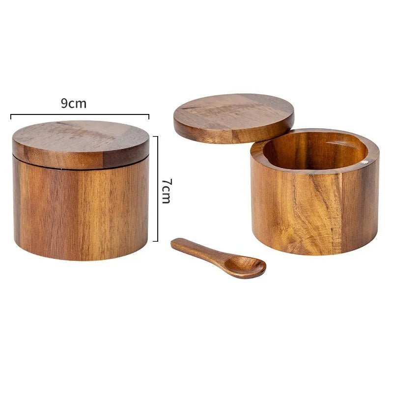VAREON™ Salt Cellar — Solid Acacia Wood - Vareon