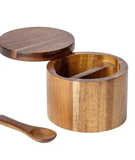 VAREON™ Salt Cellar — Solid Acacia Wood - Vareon